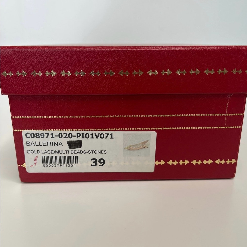 Rene Caovilla Beaded Lace Ballerina Flat Size 39 - Picture 5 of 6